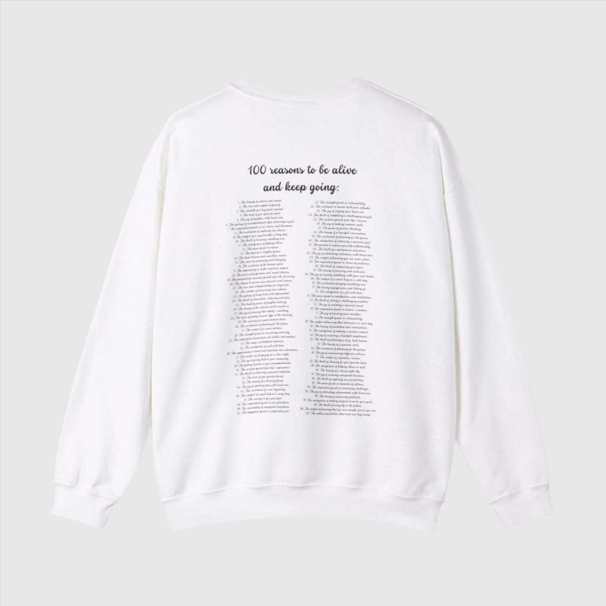 100 Reasons to Keep Going Unisex Heavy Blend Crewneck Sweatshirt