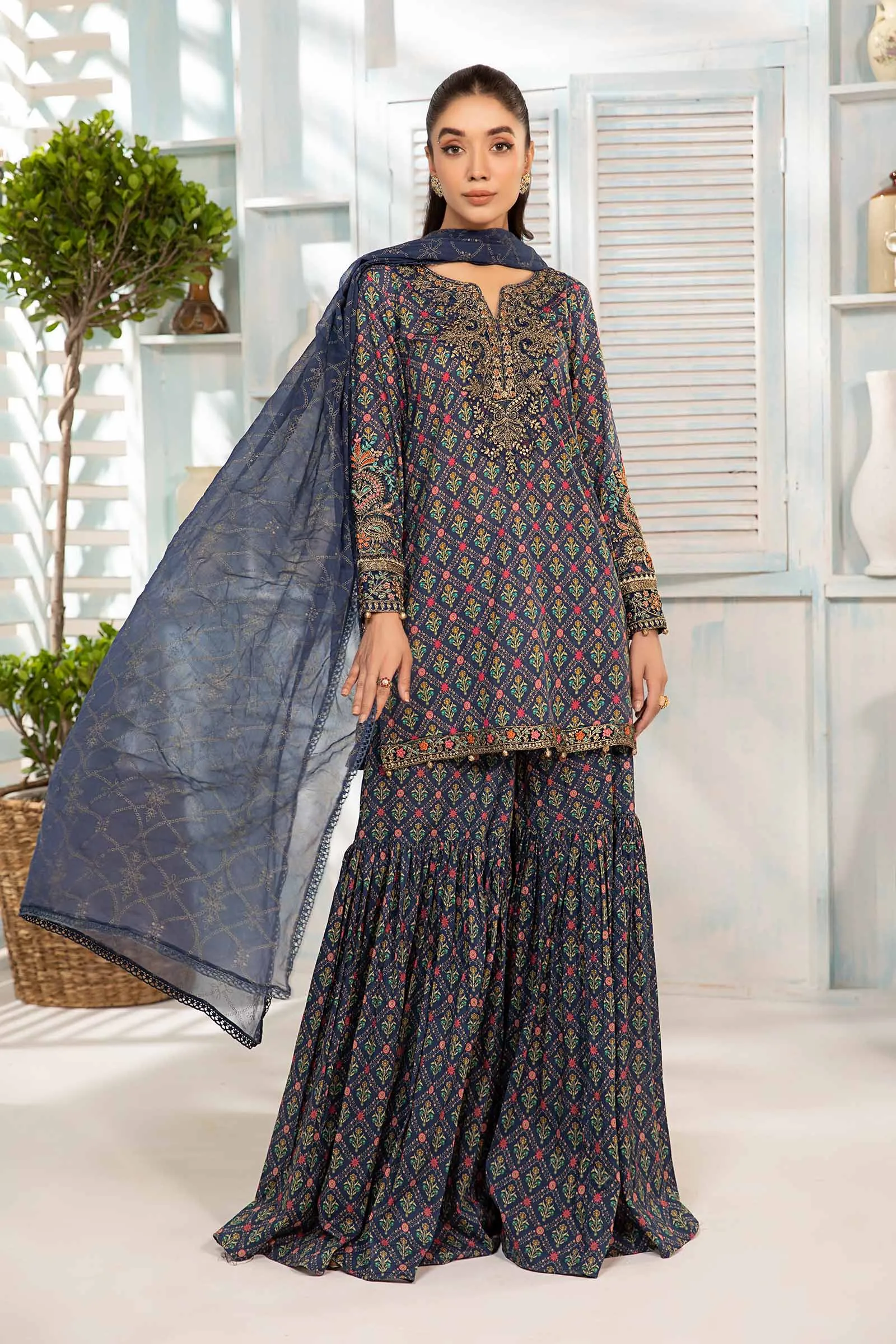 3 Piece Printed Lawn Suit | DW-EA24-71