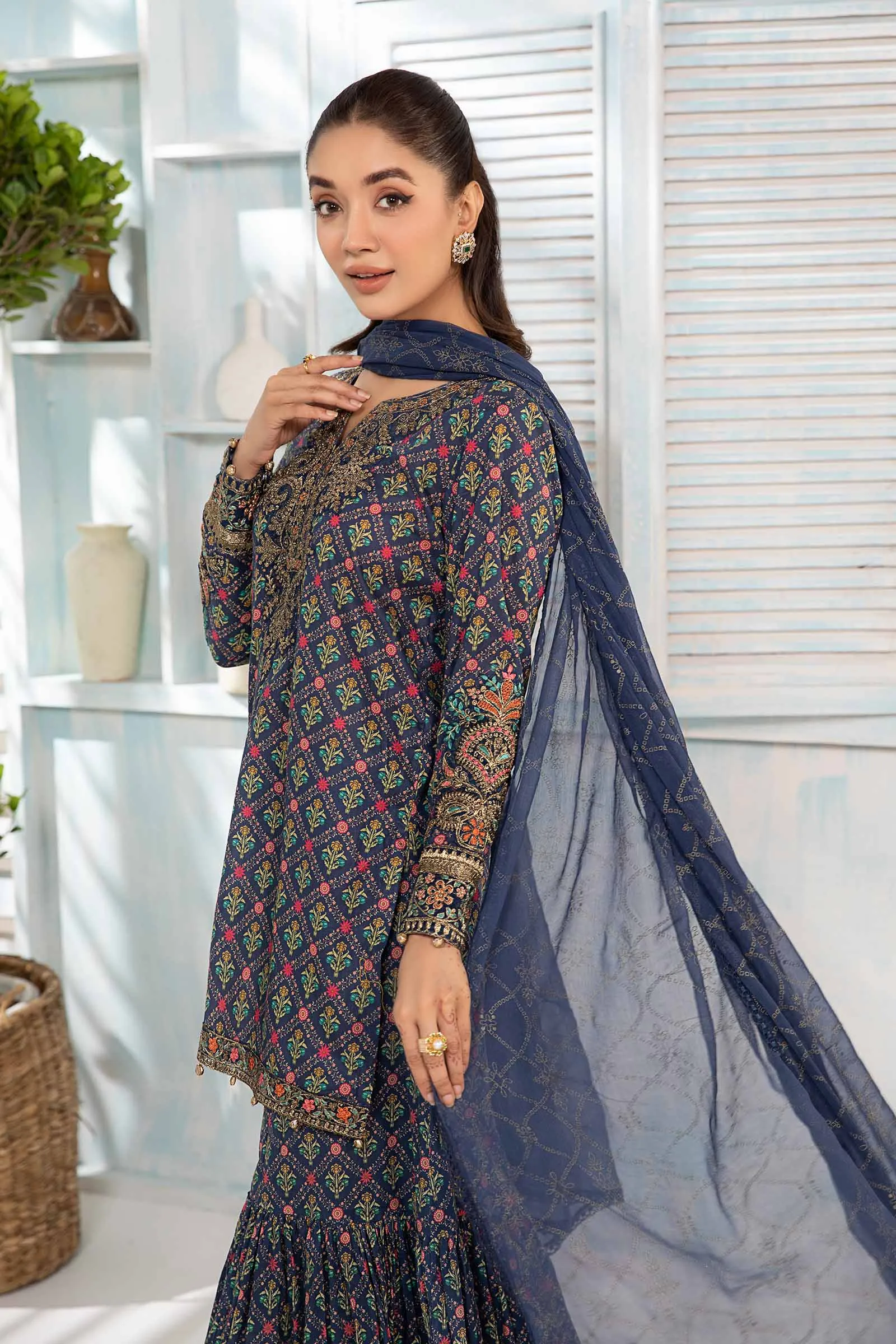 3 Piece Printed Lawn Suit | DW-EA24-71