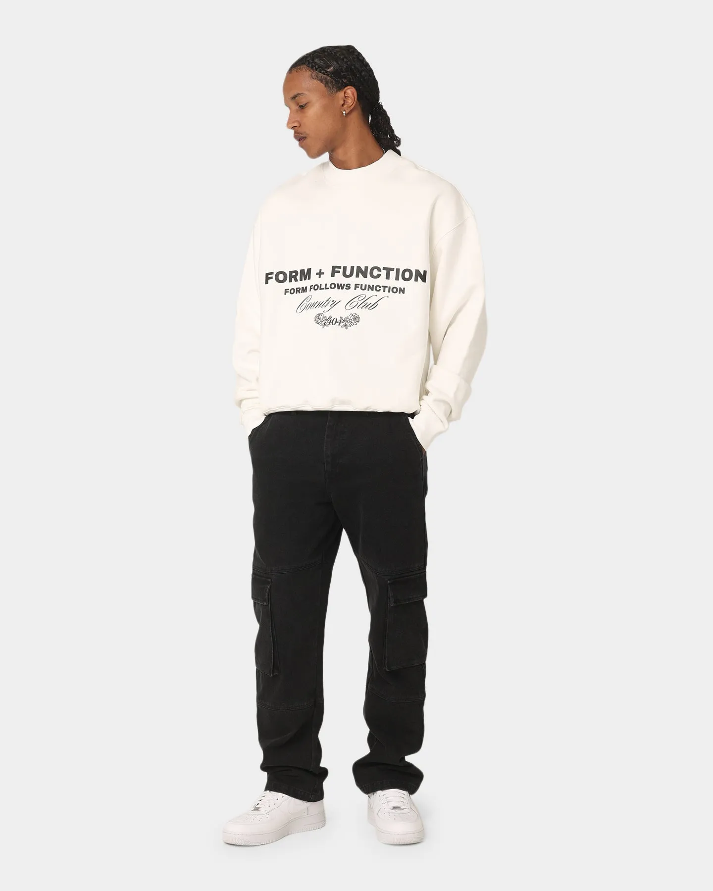 404 Mock Neck Premium Sweater Off White