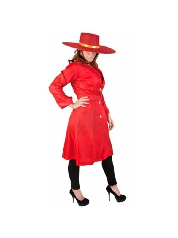 Adult Red Carmen San Diego Costume