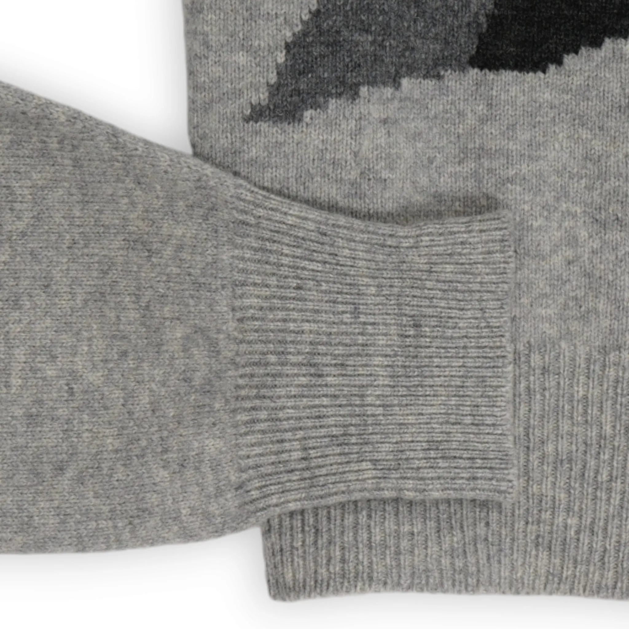 Alan Paine - Grey Wool Knitted Duck Jumper M