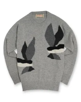 Alan Paine - Grey Wool Knitted Duck Jumper M