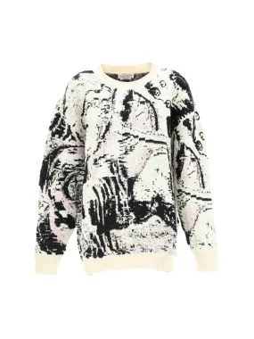 Alexander McQueen Jacquard Crewneck Knit Jumper