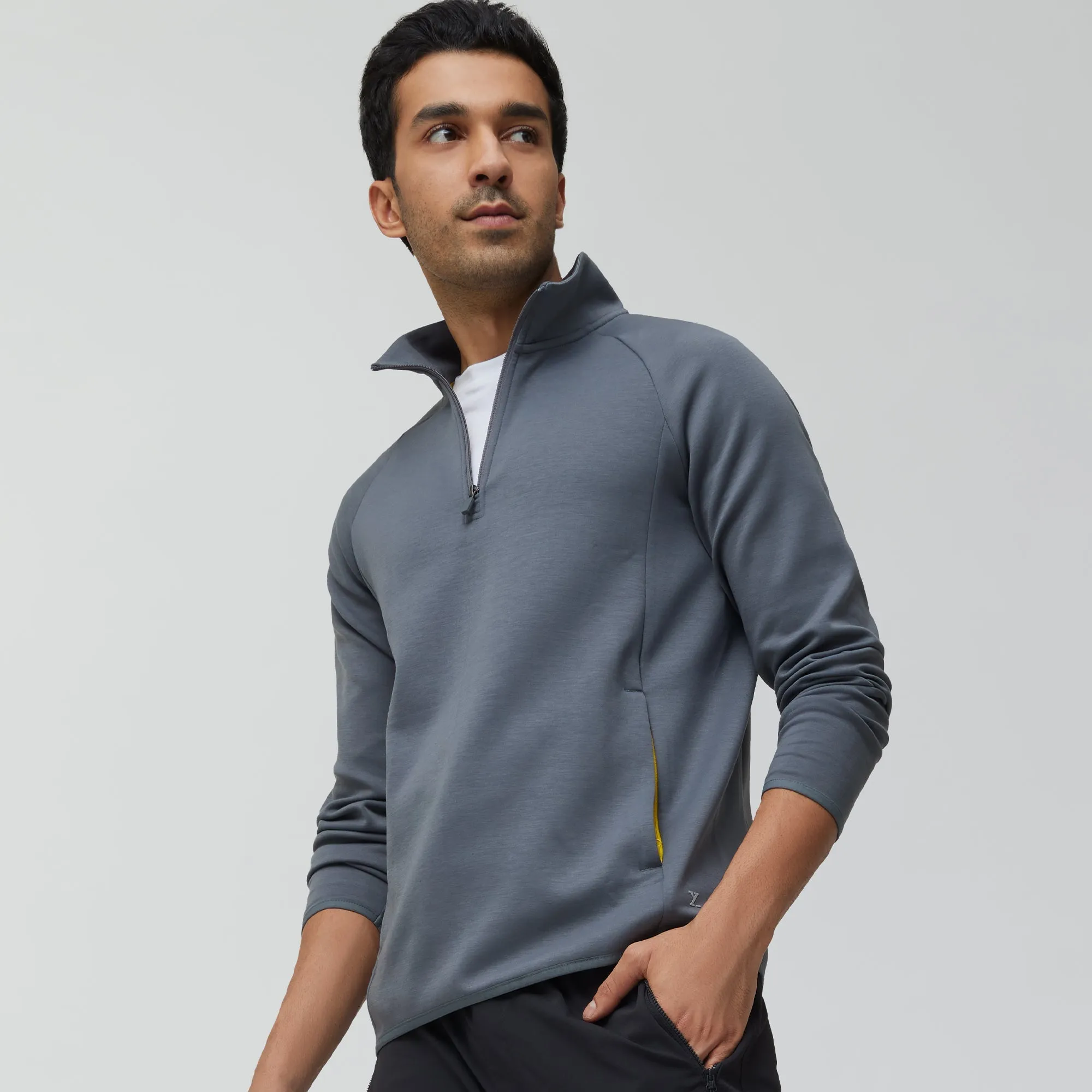 Alpha Half Zip Sweatshirt Ash Grey