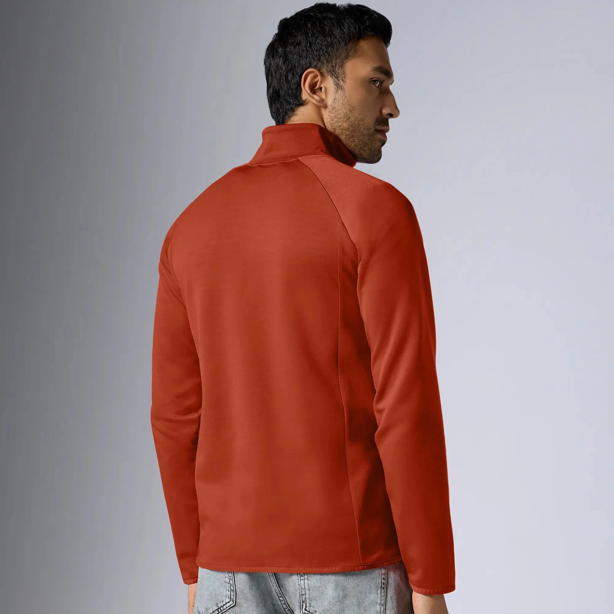 Alpha Half Zip Sweatshirt Auburn Red