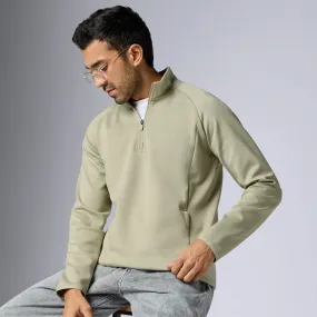 Alpha Half Zip Sweatshirt Cascade Grey