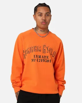 American Thrift X DC Batman Arkham Asylum Crewneck Neon Orange