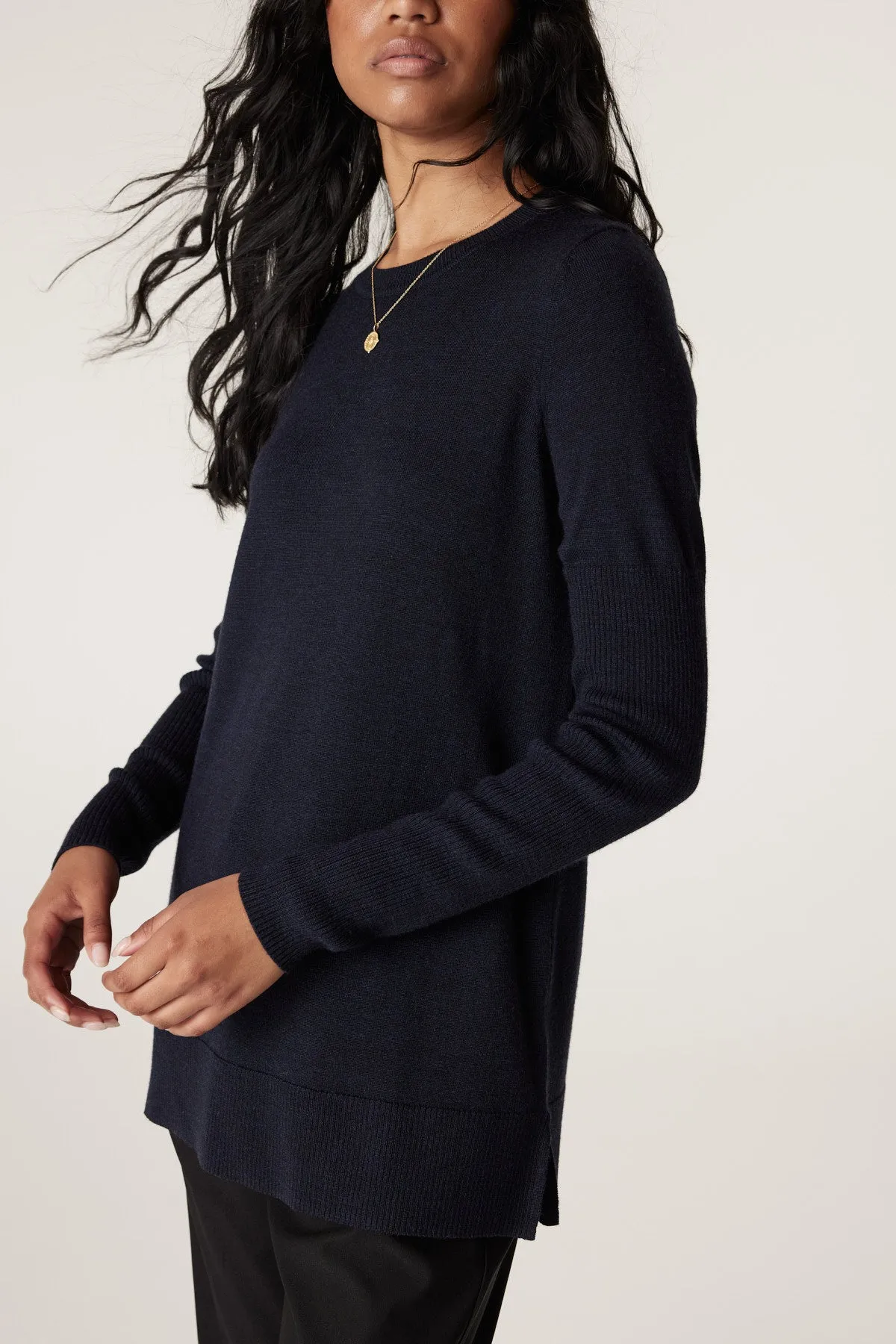 Archer Merino Jumper - Ink Navy