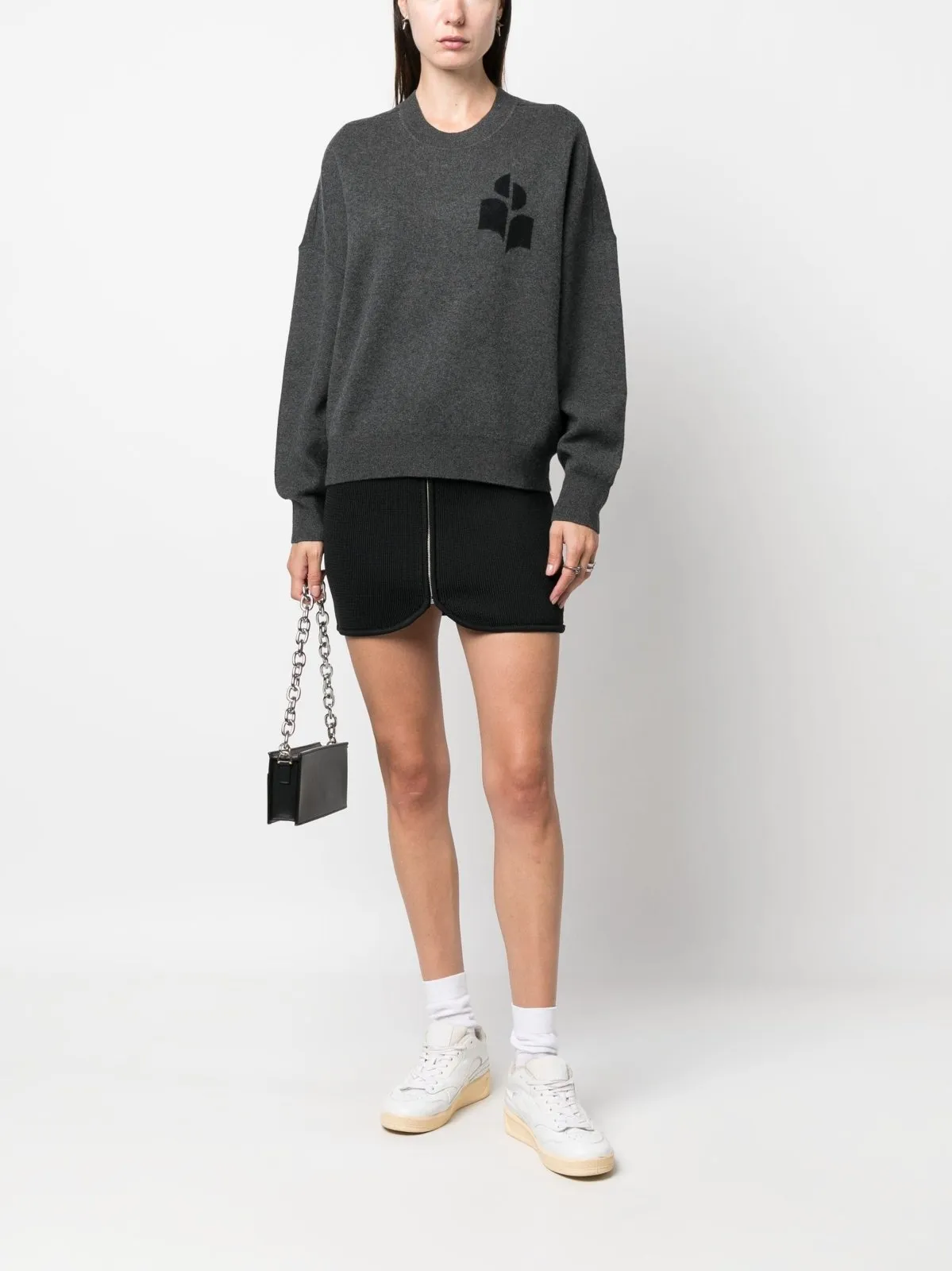 Atlee Intarsia-Knit Logo Jumper