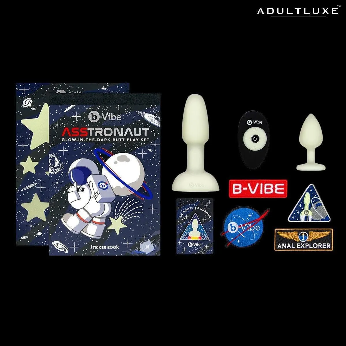 B-Vibe ASStronaut Glow-in-the-Dark Butt Play Set