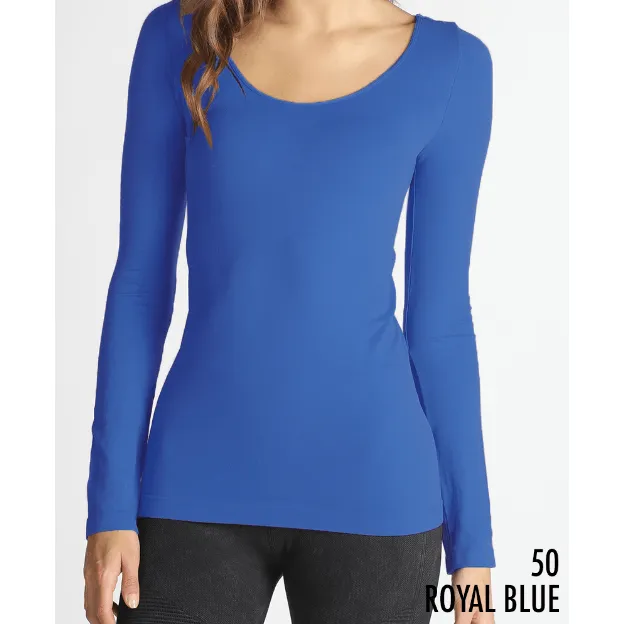 Basic Long Sleeve Longer Body Knit top