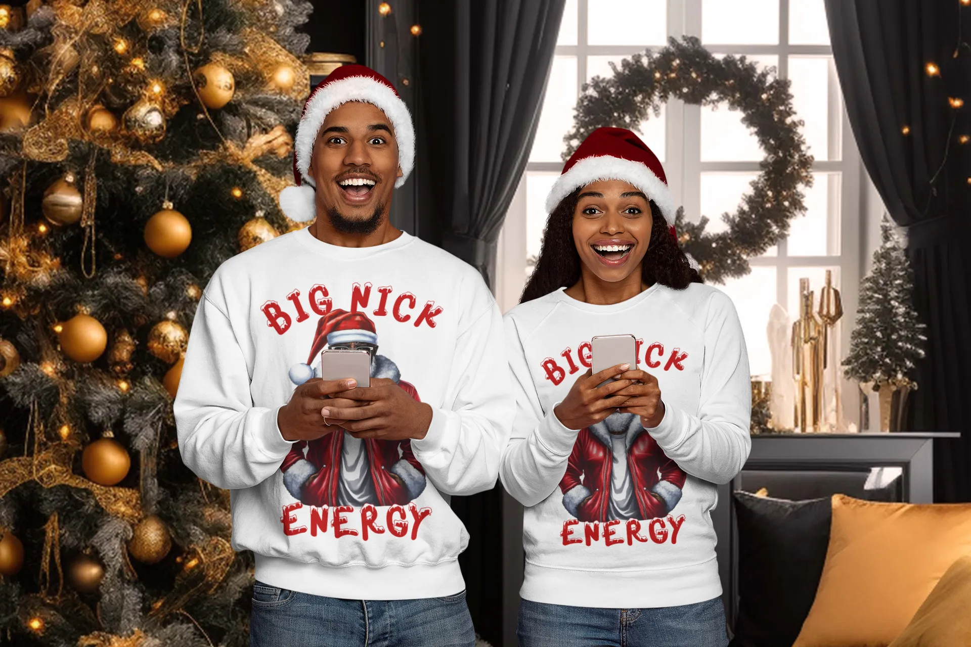 Big Nick Energy Christmas Crewneck Sweatshirt