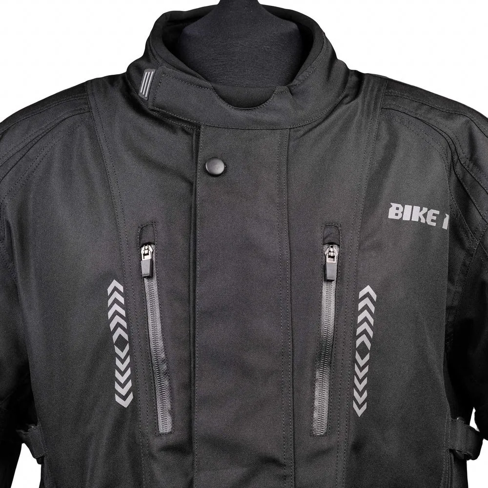 Bike It Triple Black Waterproof Adventure Jacket Black