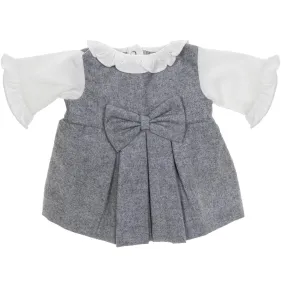 BLC C Dress White & Grey Jumper Fits 20" & Newborn