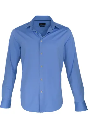 Bugatchi OoohCotton Stretch Shirt Blue