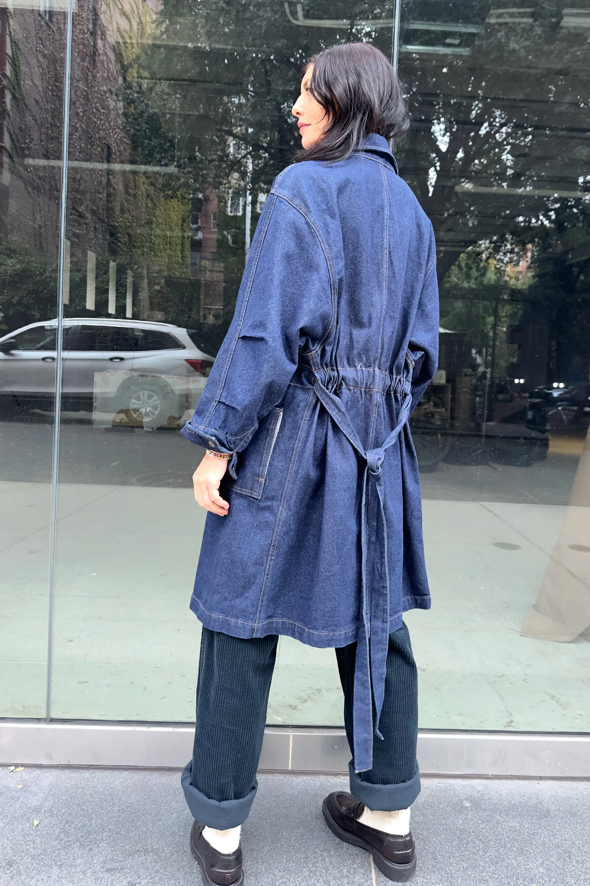 Car Coat Trench • Indigo Wash