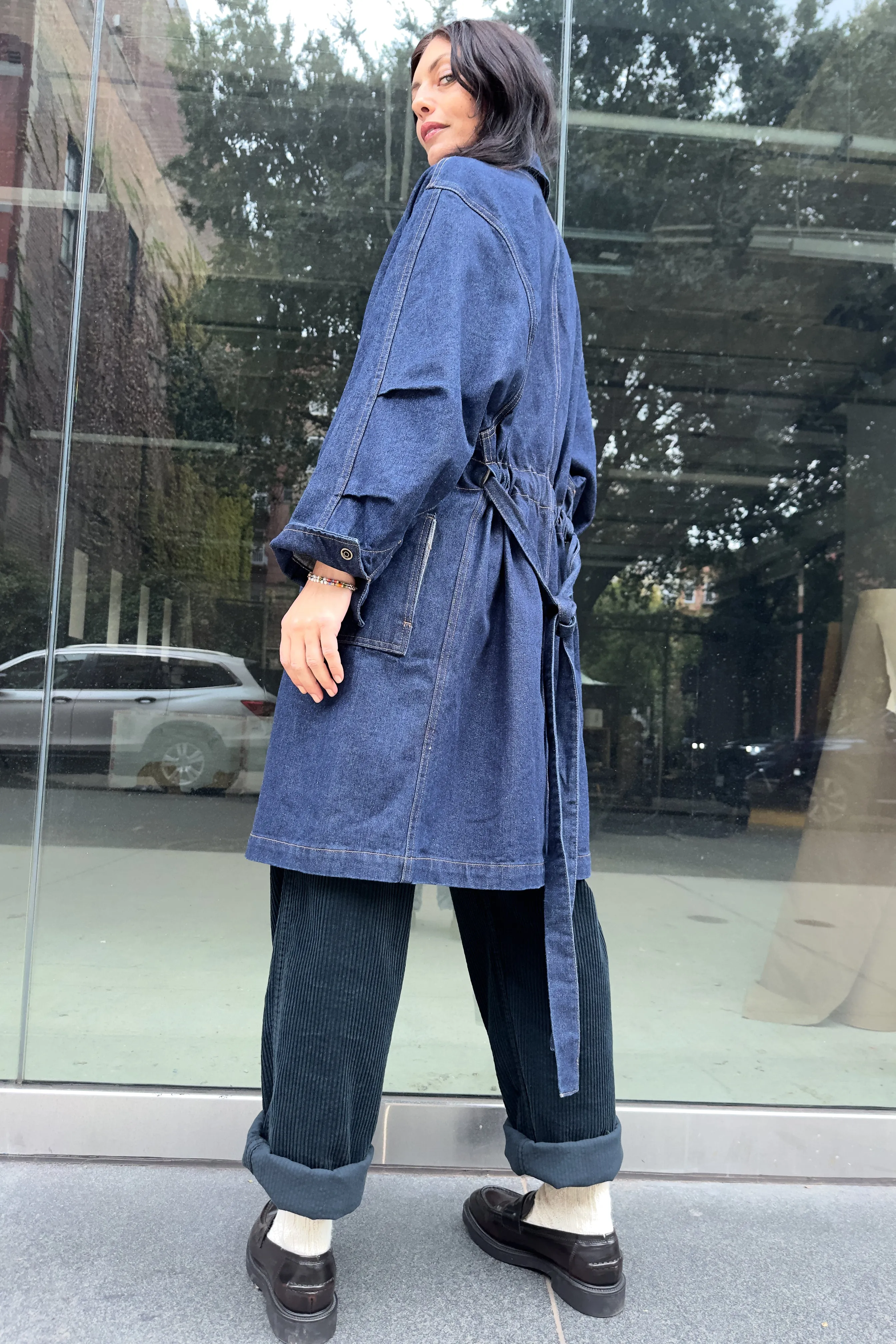 Car Coat Trench • Indigo Wash