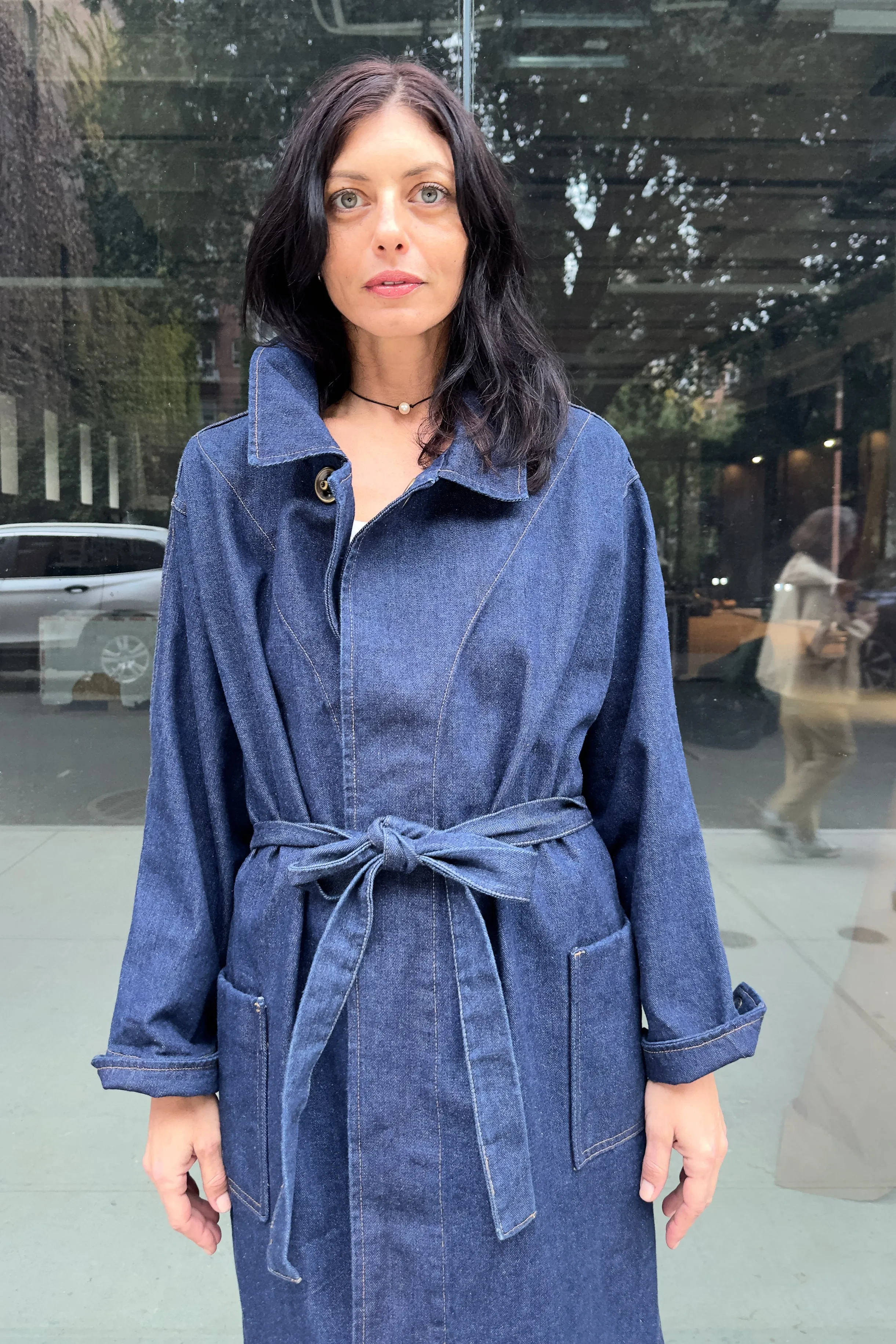 Car Coat Trench • Indigo Wash