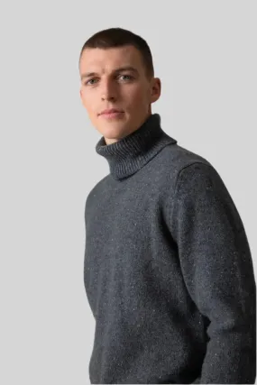 Cashmere Donegal Roll Neck