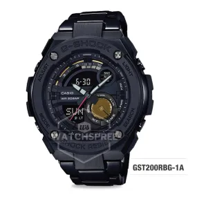 Casio G-Shock x Robert Geller Limited Models G-STEEL GST-200 Black IP Stainless Steel Band Watch GST200RBG-1A