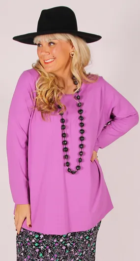 Cosy Crew Neck Top Orchid