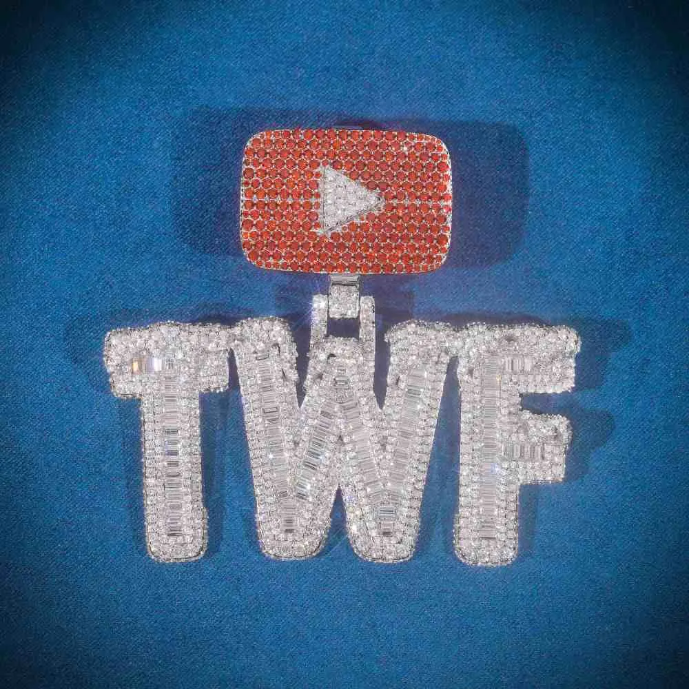 Custom Iced Out Youtube Logo Pendant