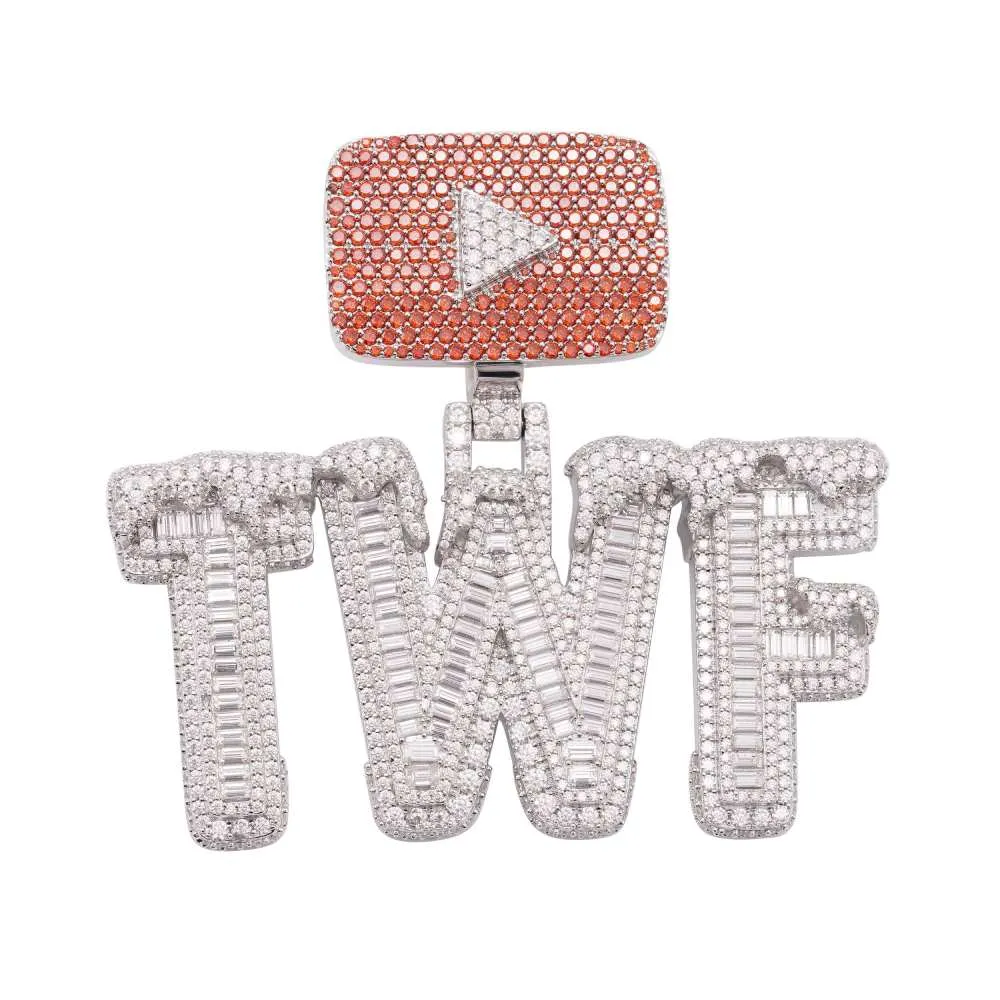 Custom Iced Out Youtube Logo Pendant