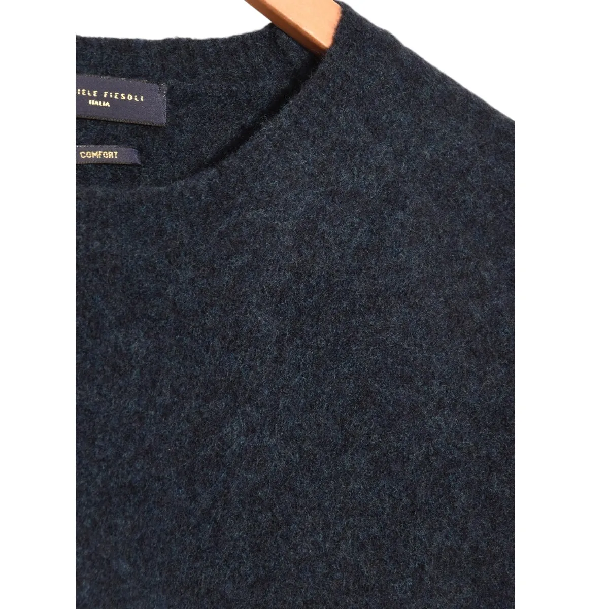 Daniele Fiesoli Raglan Crew Merino mix DF 0090 blue melange