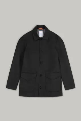 Eddie Lined Coat - Black Twill