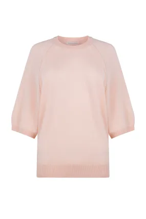 Gauzy Cashmere Sweater with Half Sleeve