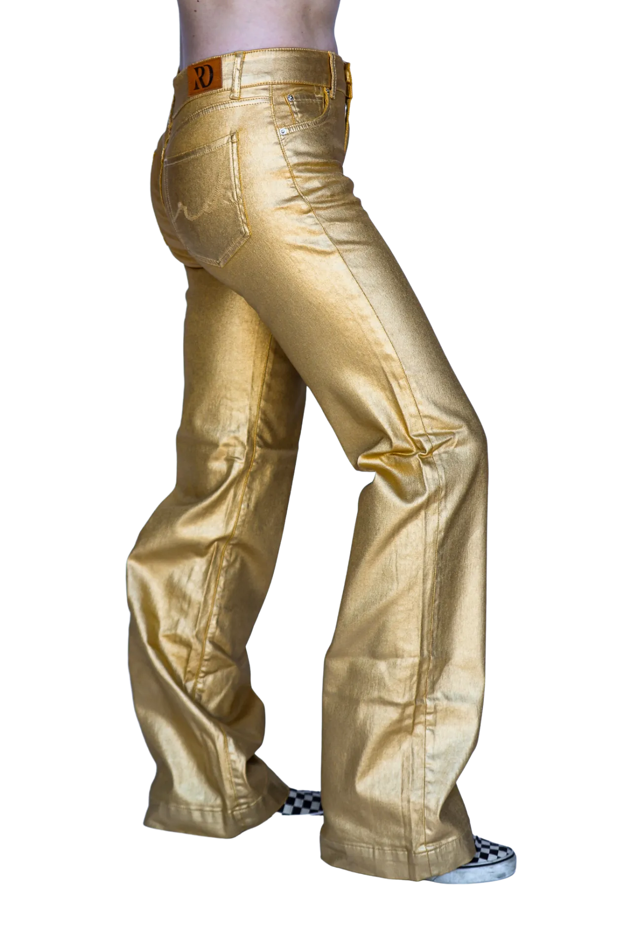 GOLD METALLIC SIGNATURE TROUSERS