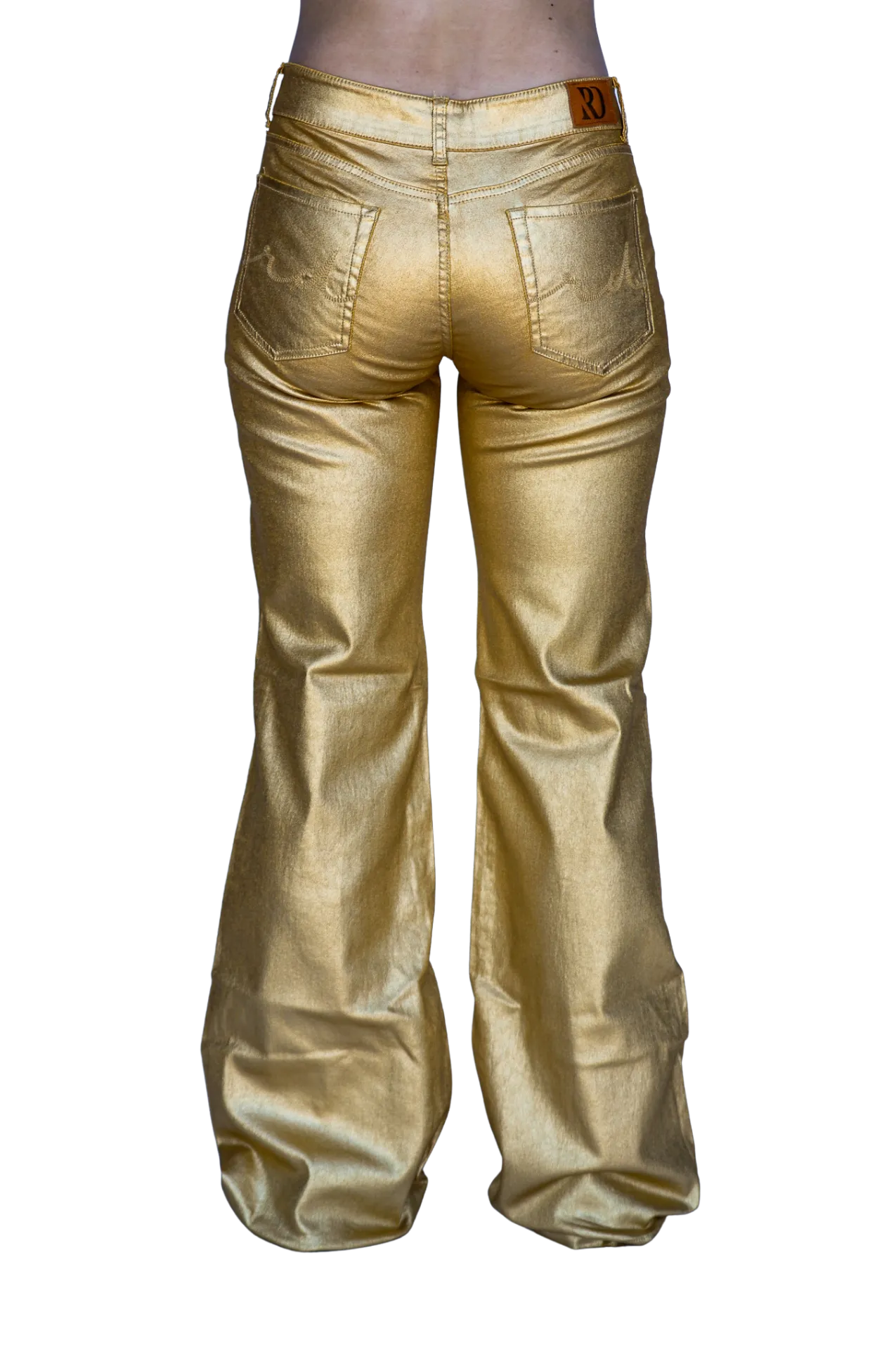 GOLD METALLIC SIGNATURE TROUSERS