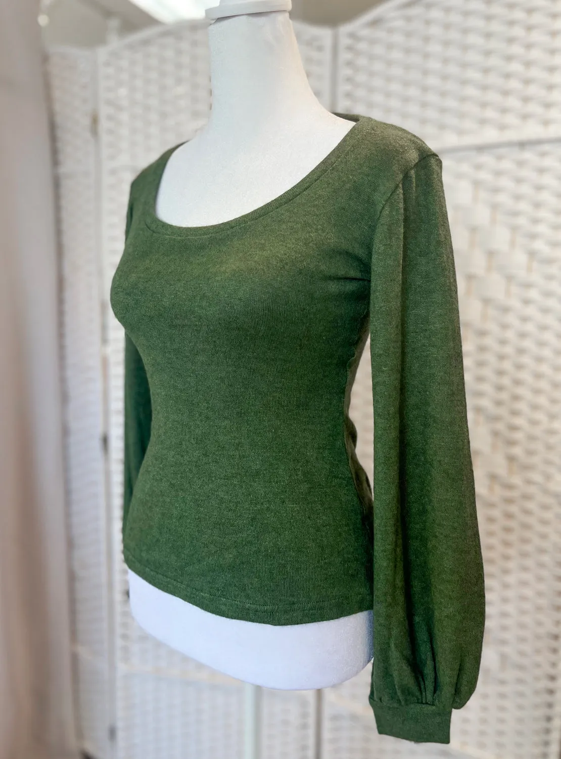 Grace Top - Softie Knit, Evergreen