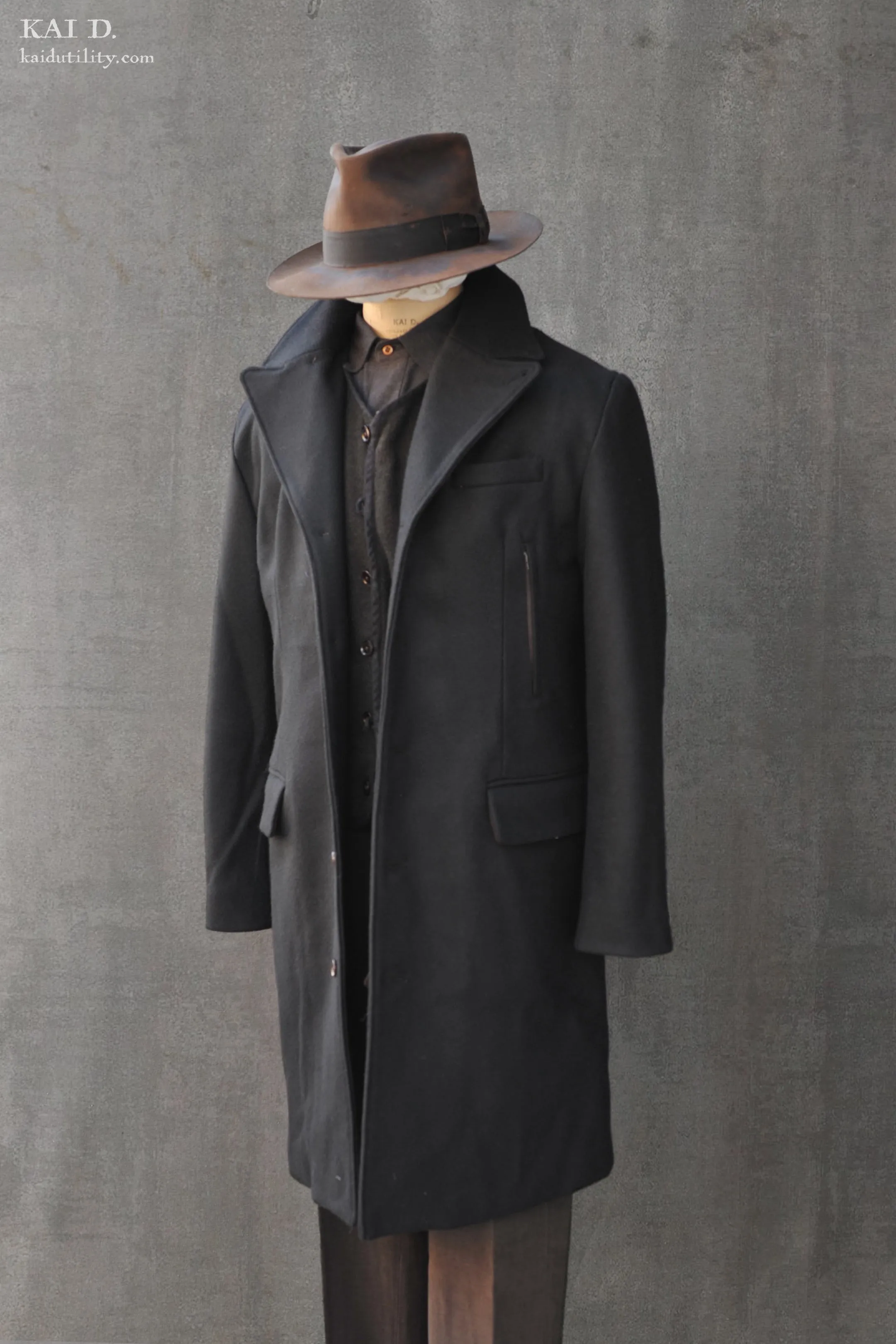 Heavy Wool Shelby Over Coat - S, M, L, XL (NO RETURN)