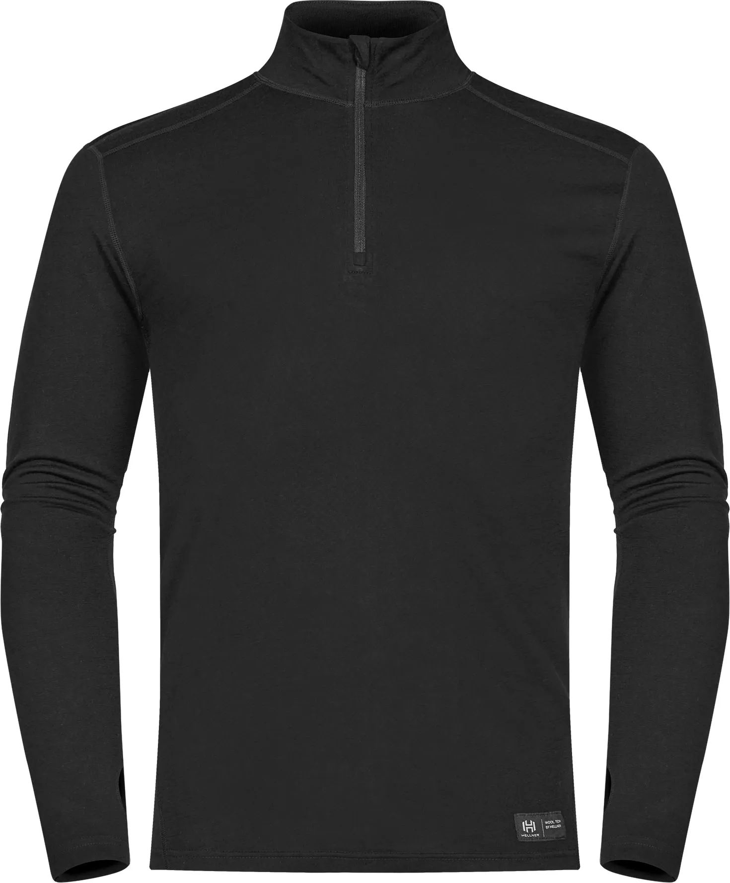 Hellner Men&#x27;s Wool Tech Base Layer Long Sleeve  Black Beauty | Buy Hellner Men&#x27;s Wool Tech Base Layer Long Sleeve  Black Beauty here | Outnorth