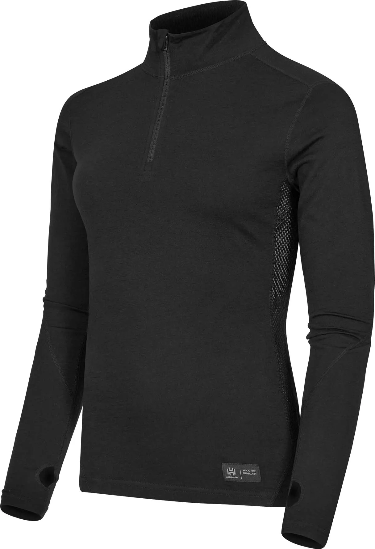 Hellner Women&#x27;s Wool Tech Base Layer Long Sleeve Black Beauty | Buy Hellner Women&#x27;s Wool Tech Base Layer Long Sleeve Black Beauty here | Outnorth