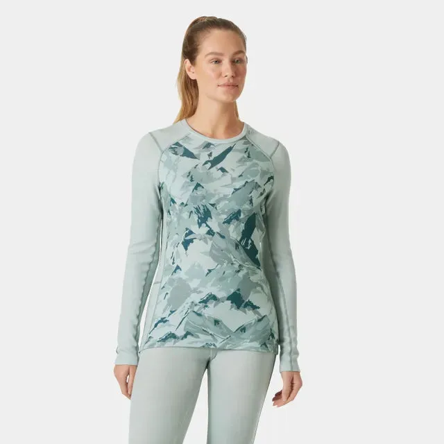 Helly Hansen Women’s LIFA® Merino Midweight Graphic Long-Sleeve Crew Base Layer