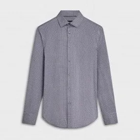 James Basketweave OoohCotton Shirt in Navy by Bugatchi