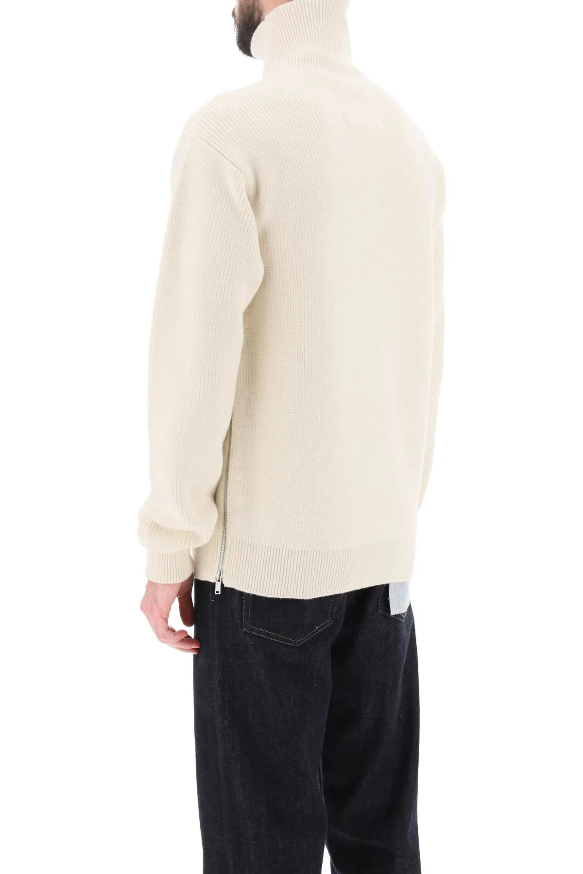 Jil Sander Side Zip High Neck Sweater