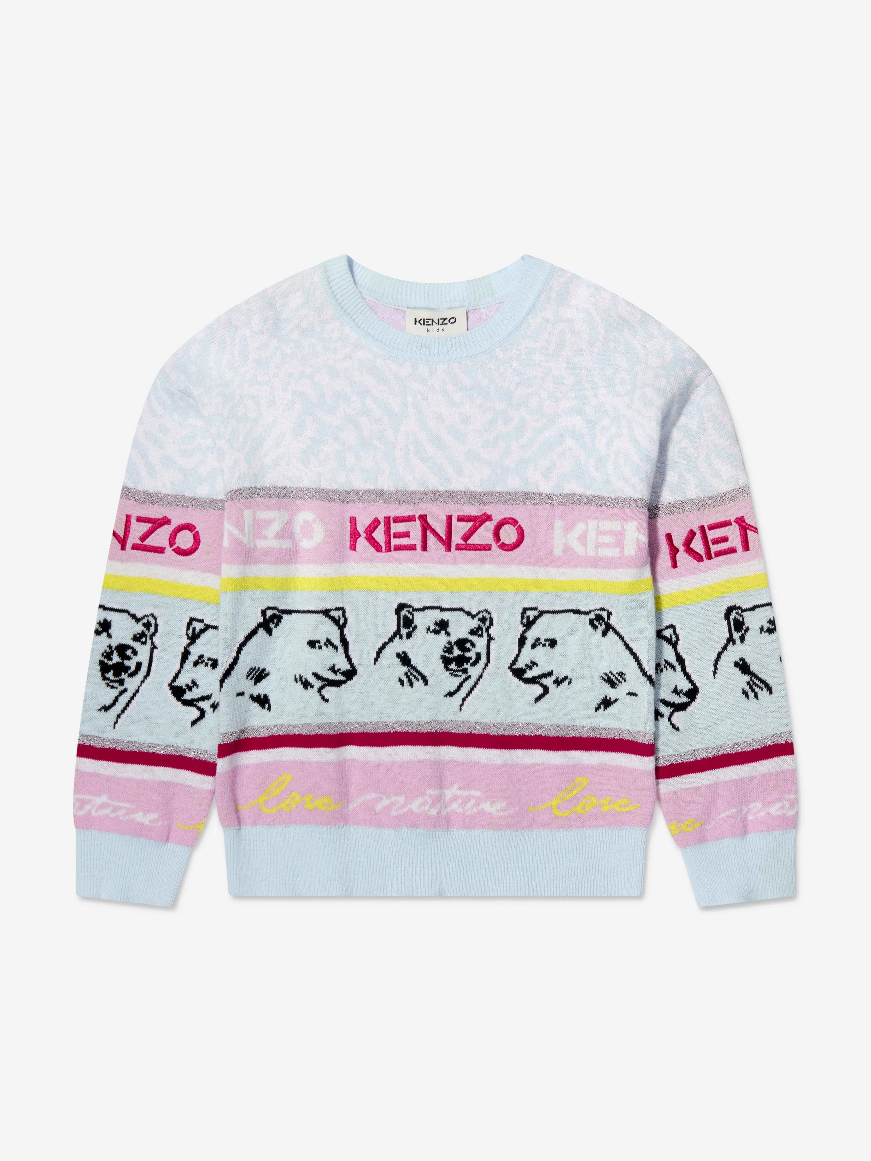 KENZO Girls Knitted Iconics Jumper