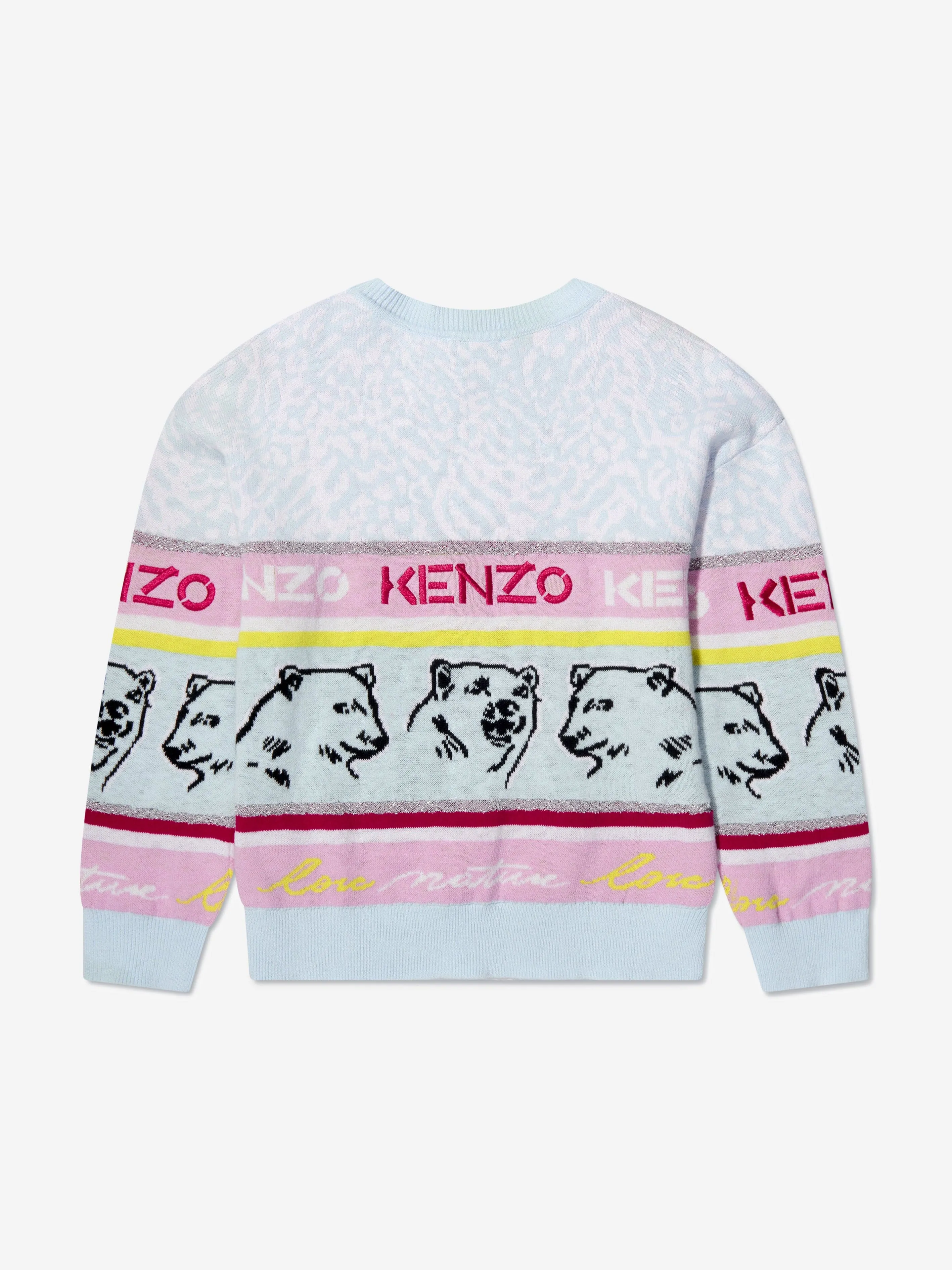 KENZO Girls Knitted Iconics Jumper