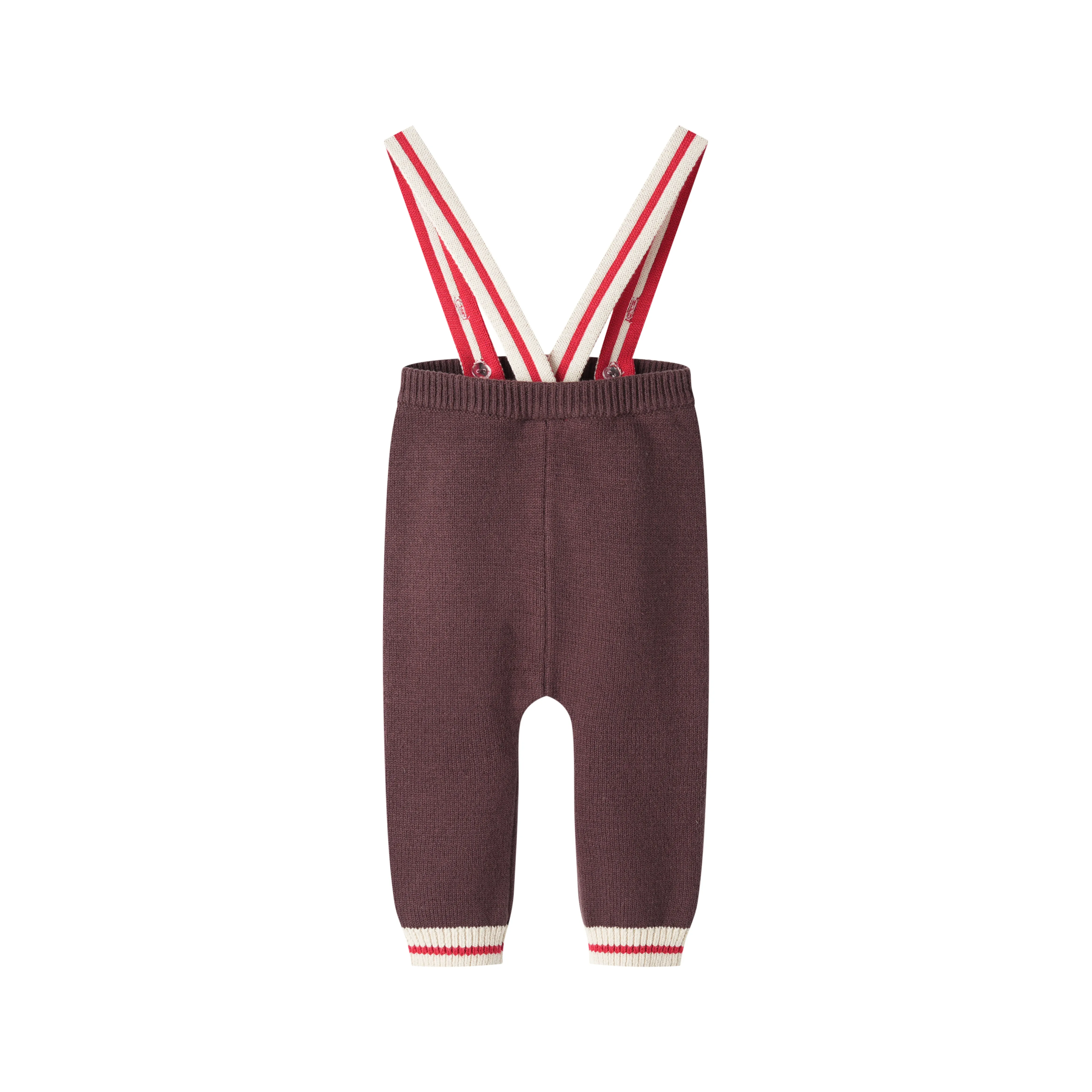 KNIT LEGGING WITH CONTRAST STRAPS-MULBERRY