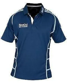 Kooga Piped Teamwear Adults Navy/Sky Blue Match Rugby Shirt