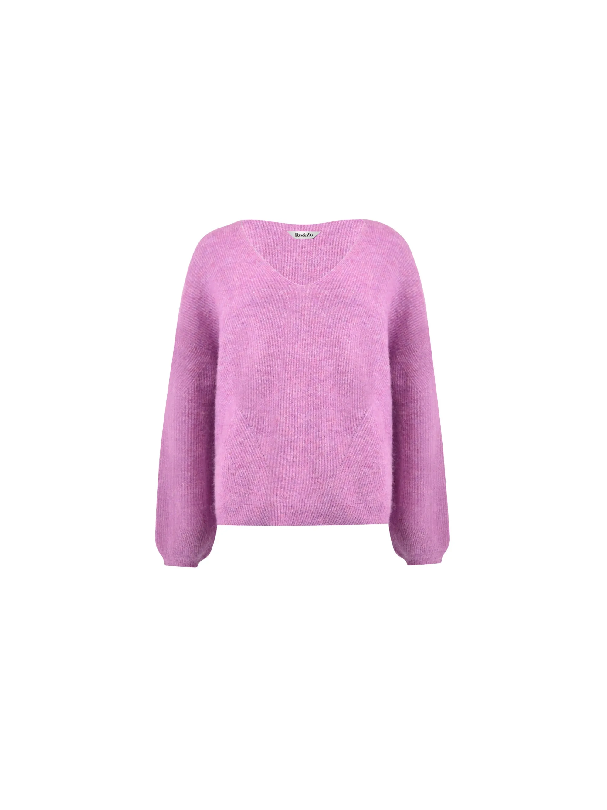 Lilac Slouchy V-neck Jumper