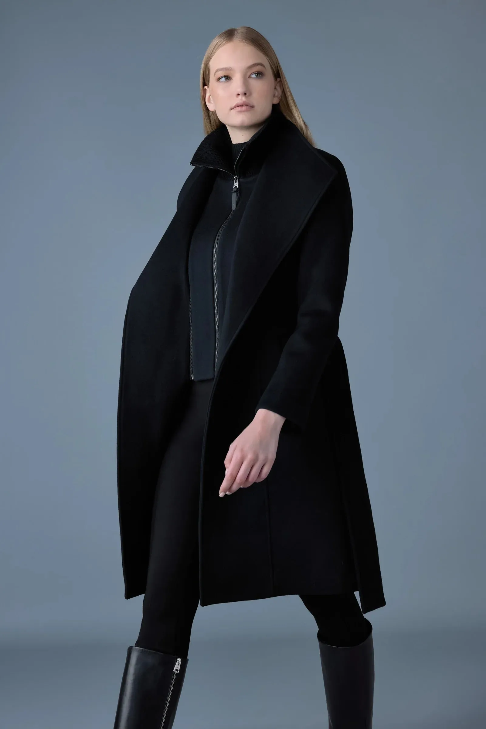 MACKAGE NORITA - 2-in-1 Double Face Wool Coat With Sash