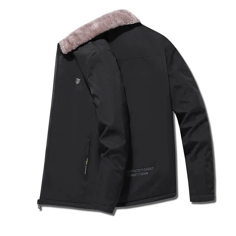 Men's Parkas Warm Thicken Waterproof jacket men's wear autumn winter men's cotton jacket plus velvet thick coat men's Trench