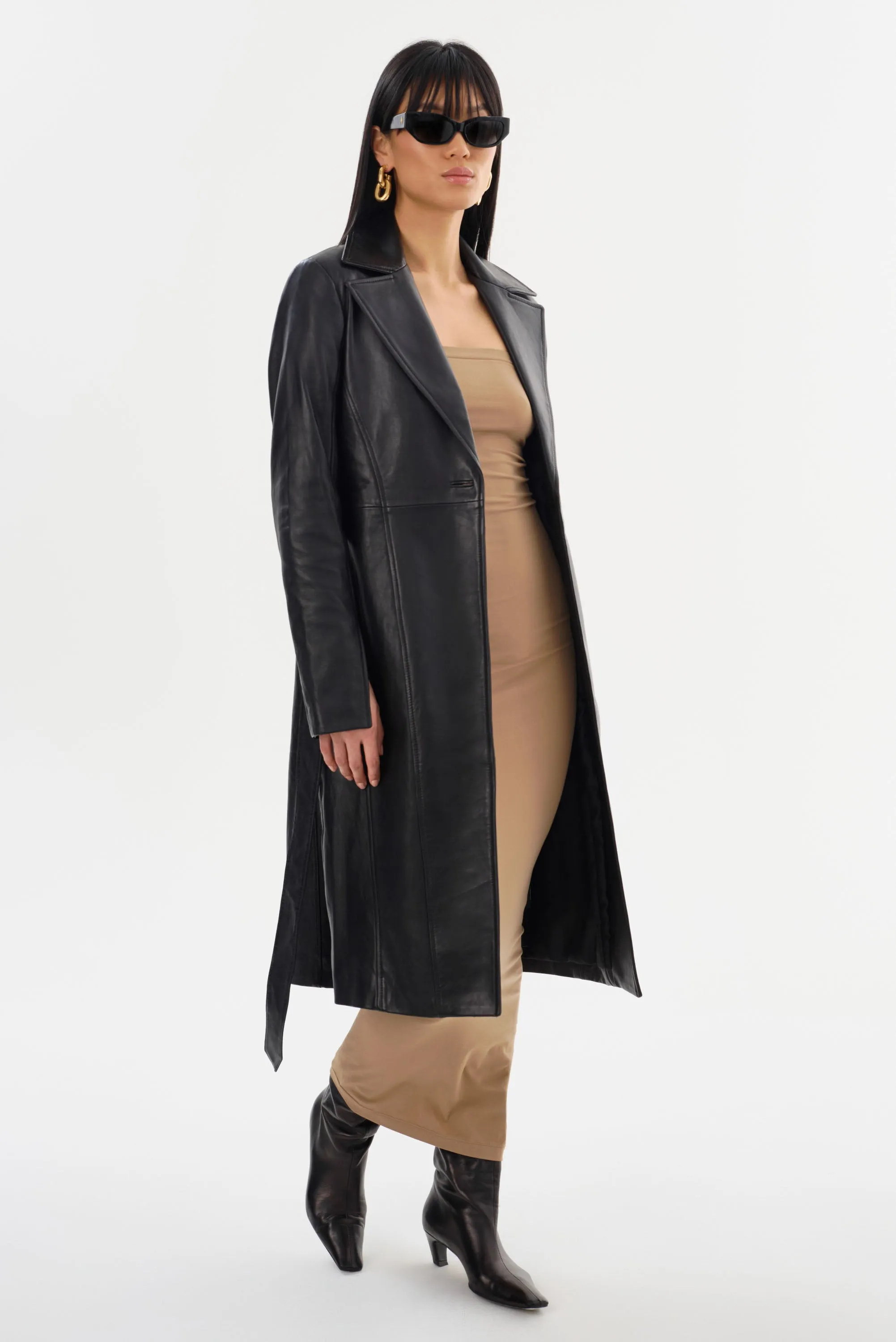 MIRANDA | Leather Trench Coat