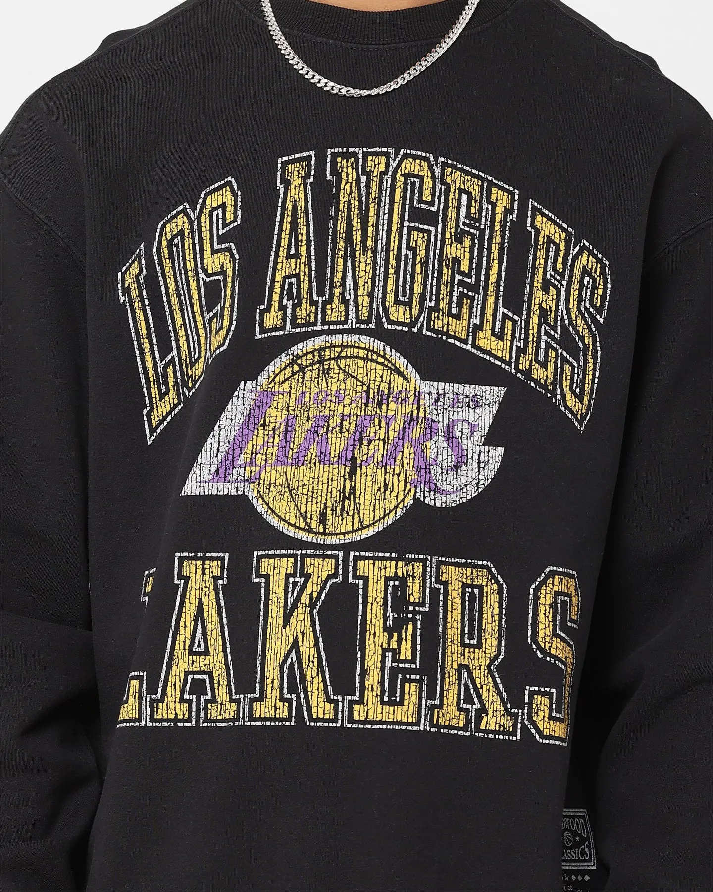 Mitchell & Ness Los Angeles Lakers Ivy Arch Crewneck Faded Black