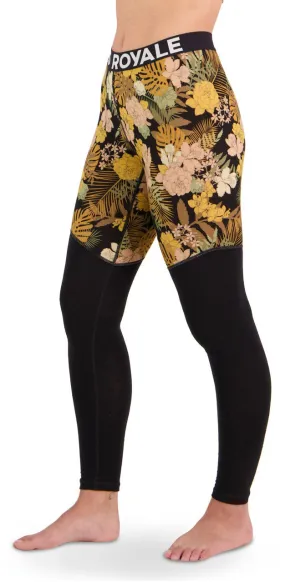 Mons Royale Cascade Legging Thermals Womens Floral Camo